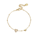 Bracelet with hearts, colored stones, and dots