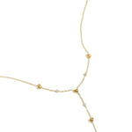 Y-line necklace with filled hearts