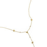 Y-line necklace with filled hearts