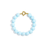 Bracelet with medium beads and front clasp-12mm