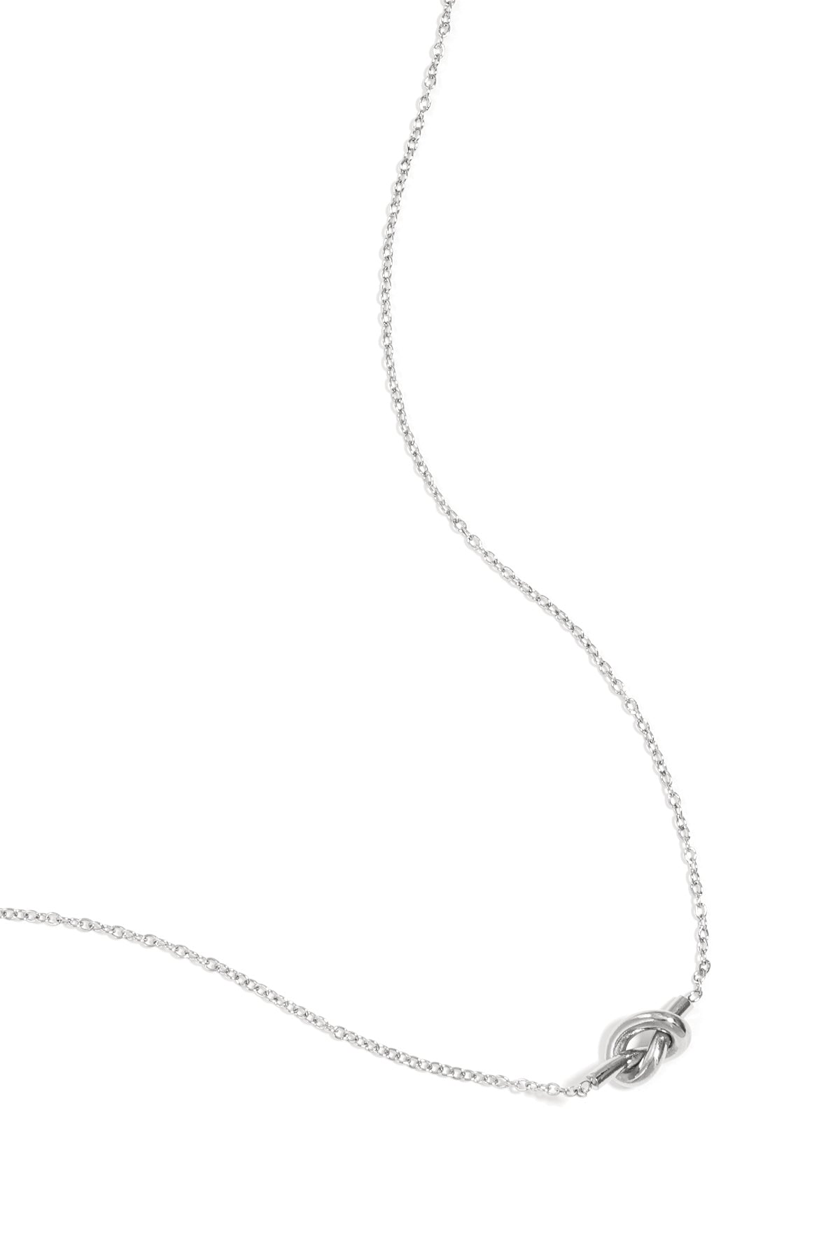 simple necklace with knotted charm