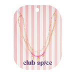 Layered necklaces with beads and hearts