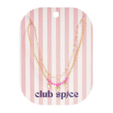 Layered necklaces with beads and hearts