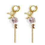 Stainless Steel Drop Earrings Flower Casual Daily Simple Series Women's jewelry