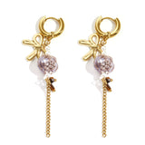 Stainless Steel Drop Earrings Flower Casual Daily Simple Series Women's jewelry