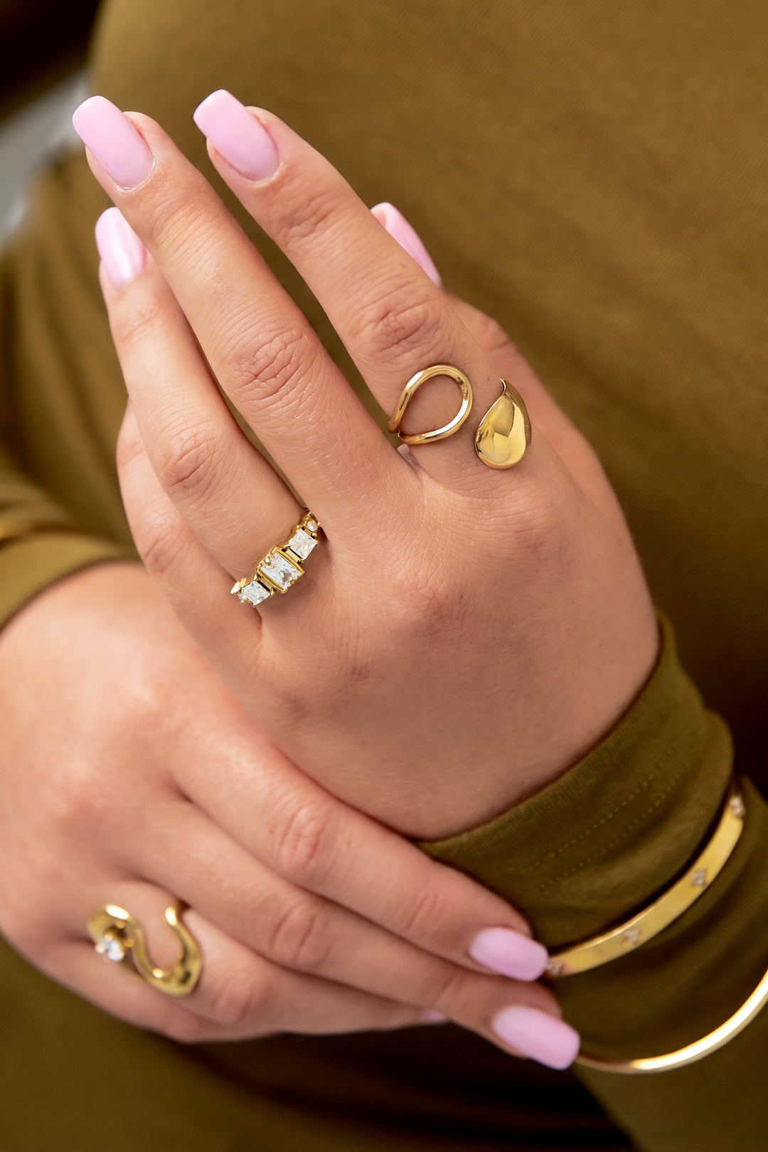 Stainless Steel Minimalist Rings Geometric Shape Simple Daily Simple Series Women's jewelry