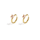 Hoops with square stone
