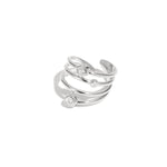 Stainless Steel Statement Rings lines Casual Daily Simple Series Women's jewelry