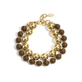 Linked bead bracelets