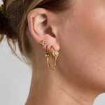 Hoop earrings with heart