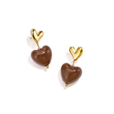 Stainless Steel Drop Earrings Heart Casual Daily Romantic Series Women's jewelry