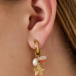 Stainless Steel Drop Earrings Star Casual Daily Simple Series Women's jewelry