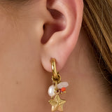 Stainless Steel Drop Earrings Star Casual Daily Simple Series Women's jewelry