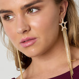 Copper Dangle Earrings Star Elegant Christmas Luxurious Series Women's jewelry