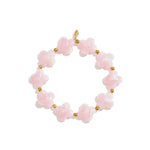 Beaded bracelet with clover beads