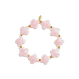 Beaded bracelet with clover beads