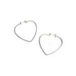 Minimalist heart hoop earrings