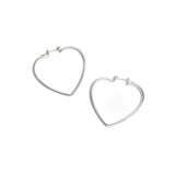 Minimalist heart hoop earrings