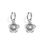 earring with cute flower pendant