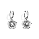 earring with cute flower pendant