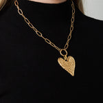 Chunky Heart long Necklace