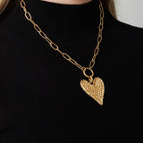 Chunky Heart long Necklace