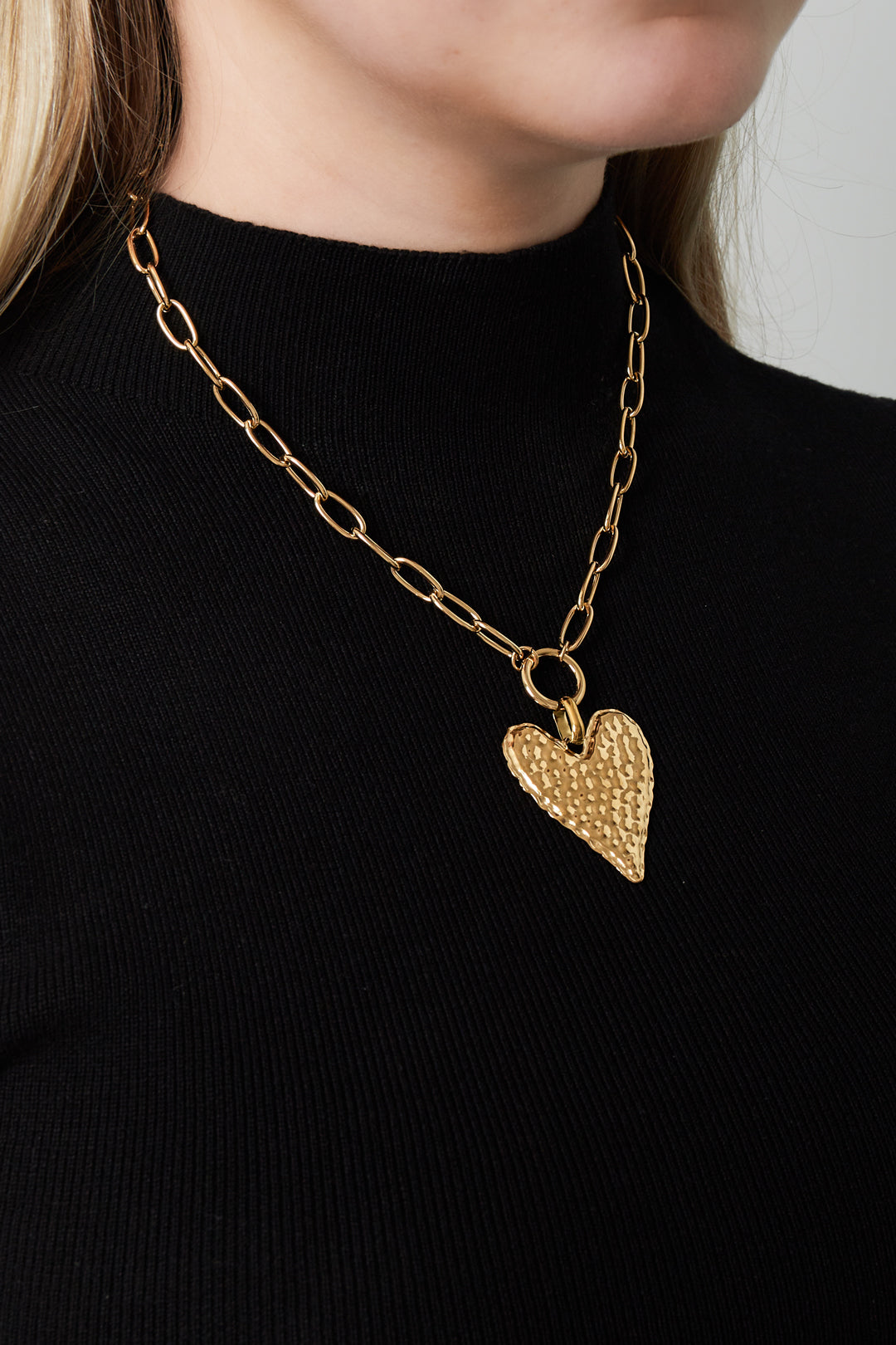 Chunky Heart long Necklace