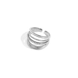 Stainless Steel Statement Rings lines Casual Daily Simple Series Women's jewelry