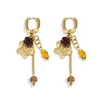Stainless Steel Beads Earrings Flower Casual Daily Romantic Series Women's jewelry