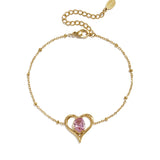 Stainless Steel Charm Bracelets Heart Simple Daily Simple Series Women's jewelry