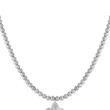 8mm hollow bead necklace with a flower