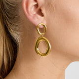 Statement earrings with organic rings