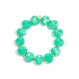 Elastic beaded bracelet with large beads