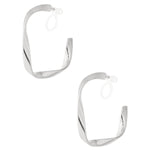 Large Curve Clip Earrings