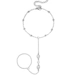 Handchain with drop-shaped statement stones