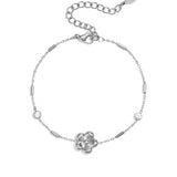Stainless Steel Charm Bracelets Flower Simple Daily Simple Series Women's jewelry