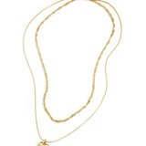 Layered necklace with heart charm
