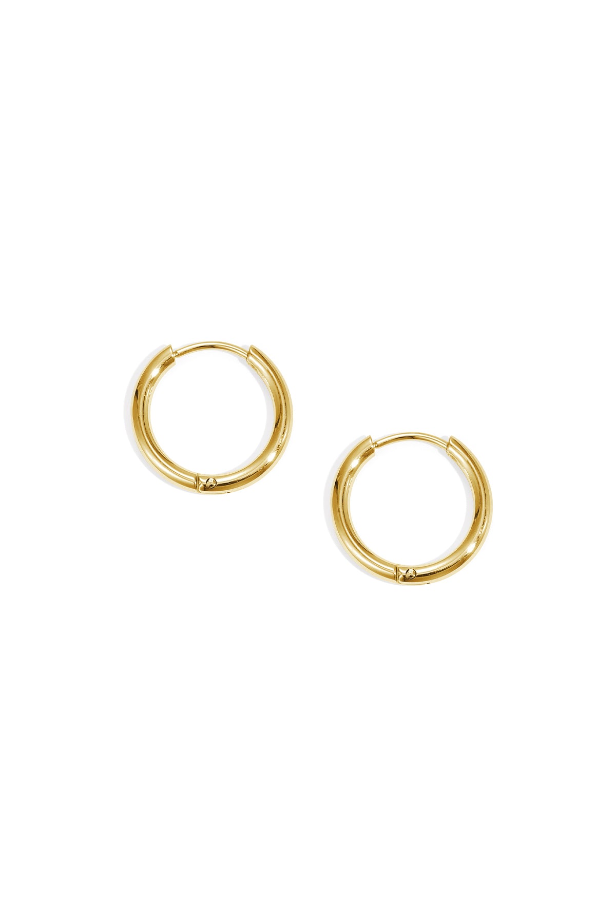 Earrings Little Hoops 1,6cm Gold Color Stainless Steel