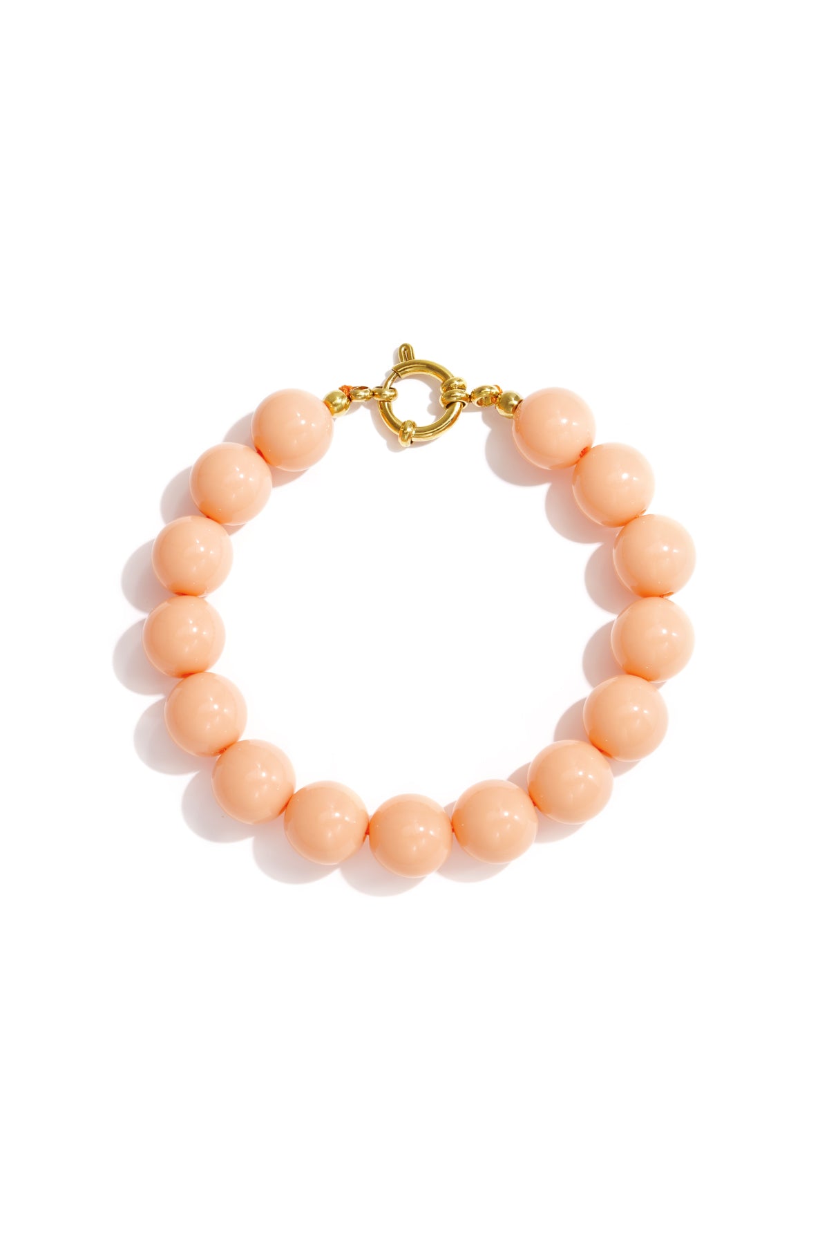 Bracelet with medium beads and front clasp-12mm