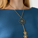 Stainless Steel Pendant necklaces Flower Daily Simple Series Women's jewelry