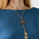 Stainless Steel Pendant necklaces Flower Daily Simple Series Women's jewelry