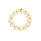 Elastic beaded bracelet with large beads