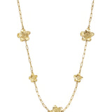 Stainless Steel Long Necklaces Flower Casual Daily Simple Series Women's jewelry