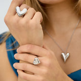 Statement ring classic heart