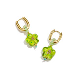 Stainless Steel Beads Earrings Flower Daily Daily Simple Series Women's jewelry