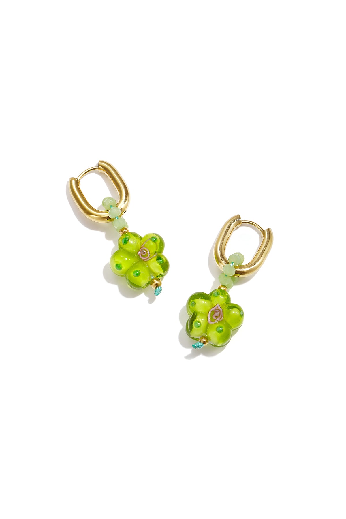 Stainless Steel Beads Earrings Flower Daily Daily Simple Series Women's jewelry