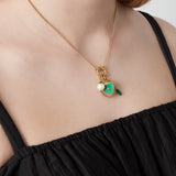 Green heart DIY necklace