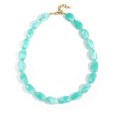 Necklace with organic beads