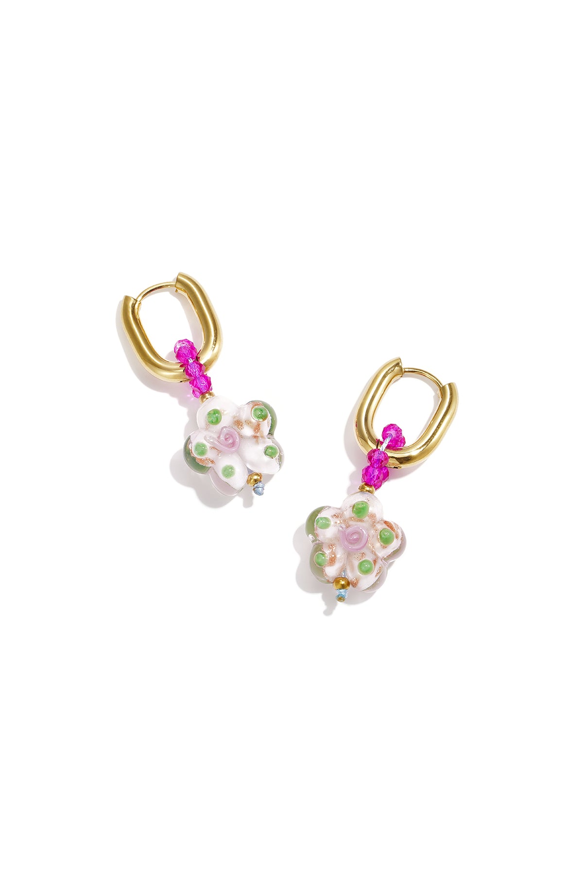 Stainless Steel Beads Earrings Flower Daily Daily Simple Series Women's jewelry
