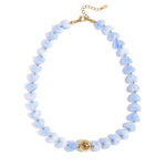 Statement necklace with heart-shaped beads
